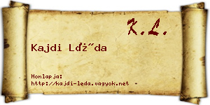 Kajdi Léda névjegykártya